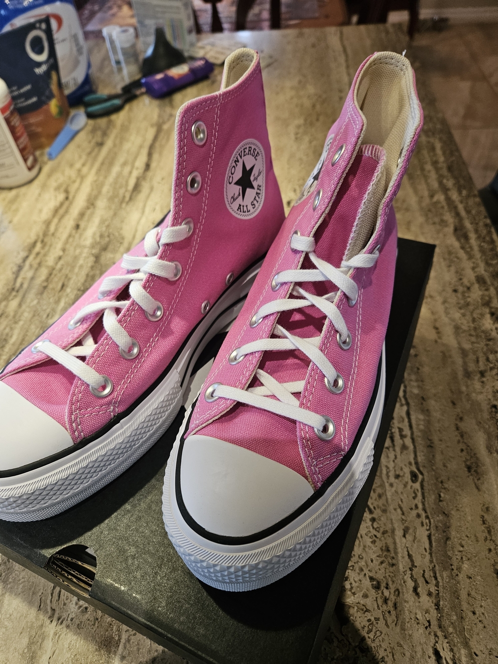 Converse Women's Pink High-Top Canvas Sneakers